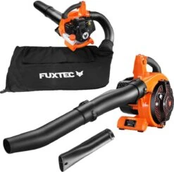 Souffleur De Feuilles à Essence FUXTEC 4 En 1 - Fonction De Soufflage - Fonction D'aspiration - Fonction De Broyage - Sac De Collecte - FX-LBS126