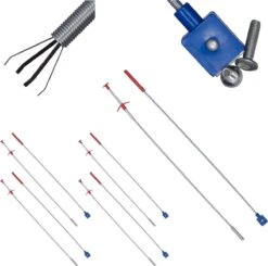 Relaxdays 5 X Grappin - Pince Magnétique - Bâton De Préhension - Bras De Préhension - 600 Mm - Outil De Ramassage