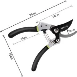 Sécateur SPGOOD Bypass (KC-916S) Pour Branches Sèches Et Branches Fraîches, Avec Revêtement Anti-dur, Lames En Acier De Haute Qualité, Pour Bois Anciens Et Secs Jusqu'à 20 Mm De Diamètre -Vendite Pelouse Pro 1200x1195