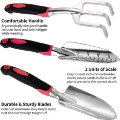 Ensemble Outils De Jardin 3 Pièces - Ensemble De Jardin 3 Pièces - Ensemble De Jardin - Ensemble D'outils De Jardin - Ensemble De Culture - Râteau De Jardin - Râteau - Pelle à Plantes - Pelle à Main - Pelle -Vendite Pelouse Pro 1200x1196 11