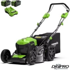 Tondeuse à Batterie Greenworks 40 Volt Avec Batteries Et Chargeur GD40LM46SPK4X