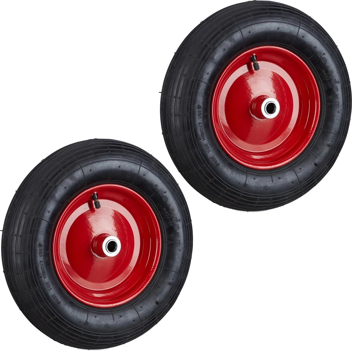 Relaxdays 2x Roue De Brouette 4.80 4.00-8 - Pneu De Secours Pneu Pneumatique - Jante En Acier - Pneu En Caoutchouc 1 Relaxdays 2x Roue De Brouette 4.80 4.00-8 - Pneu De Secours Pneu Pneumatique - Jante En Acier - Pneu En Caoutchouc