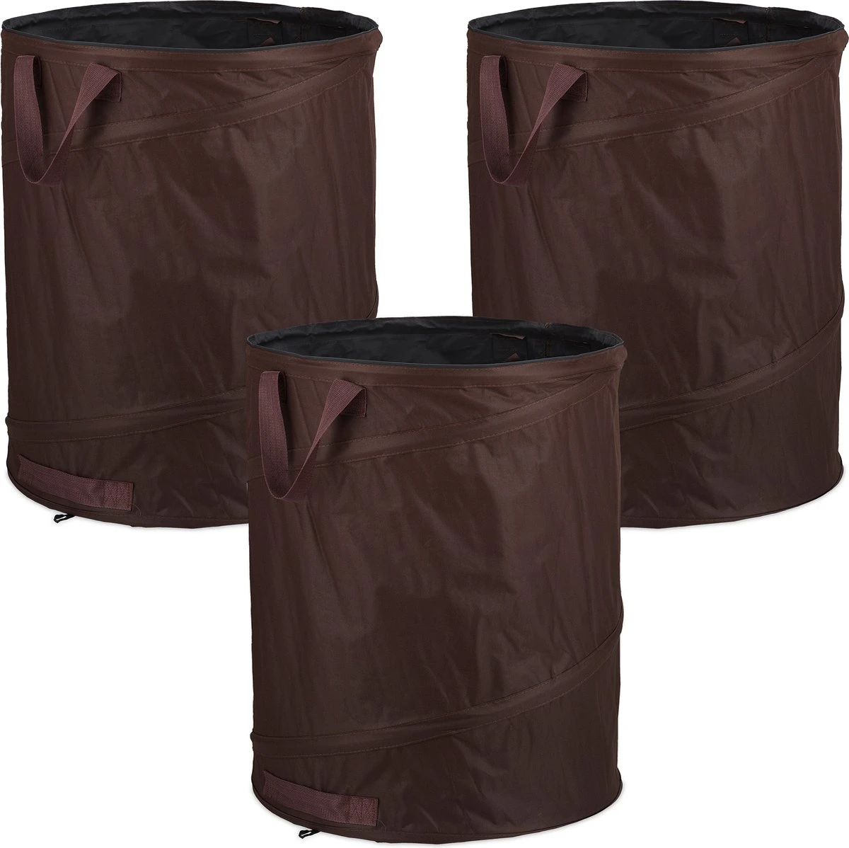 Sac à Déchets De Jardin Relaxdays Pop Up - Lot De 3 - 160 L - Sac De Jardin Pliable - Grand Sac à Feuilles 1 Sac à Déchets De Jardin Relaxdays Pop Up - Lot De 3 - 160 L - Sac De Jardin Pliable - Grand Sac à Feuilles