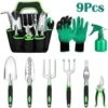 Set' Outils De Jardin Premium TDR-Professional - 9 Pièces - Accessoires De Jardin - Entretien Du Jardin - Débutants/Nuls