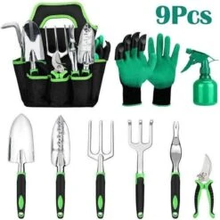Set' Outils De Jardin Premium TDR-Professional - 9 Pièces - Accessoires De Jardin - Entretien Du Jardin - Débutants/Nuls