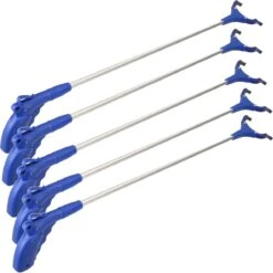 5x Benne à Déchets En Aluminium Avec Doigts De Préhension Antidérapants 100 Cm - Benne à Déchets / Benne à Saleté