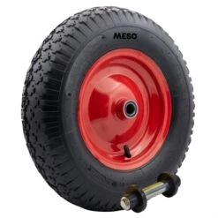 MESO Roue De Brouette Pneumatique - 4.80/4.00-8 - Pneu En Caoutchouc - Roue Avec Axe 130mm - Pneu De Brouette 4.80/400 Pour Brouette