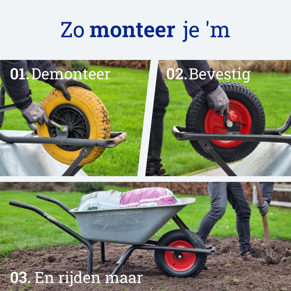 MESO Roue De Brouette Pneumatique - 4.80/4.00-8 - Pneu En Caoutchouc - Roue Avec Axe 130mm - Pneu De Brouette 4.80/400 Pour Brouette 6 MESO Roue De Brouette Pneumatique - 4.80/4.00-8 - Pneu En Caoutchouc - Roue Avec Axe 130mm - Pneu De Brouette 4.80/400 Pour Brouette – Image 6