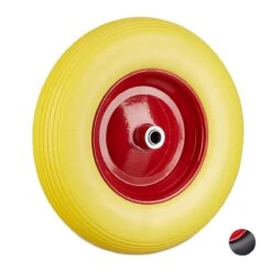 Roue De Brouette Relaxdays 4.80 4.00-8 - Roue De Secours - Pneu En Caoutchouc - Chariot à Main Roue De Chariot Jaune-gris -Vendite Pelouse Pro 1200x1200 1029