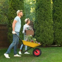 Roue De Brouette Relaxdays 3.50-8 - Roue De Secours Anti-crevaison - Jante Acier Rouge - Pneu Brouette -Vendite Pelouse Pro 1200x1200 1059