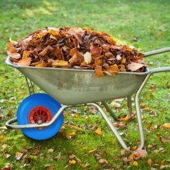 Relaxdays 2x Roue De Brouette 4.00-6 - Tout Caoutchouc - Roue De Secours Anti-crevaison PU - Adaptateurs Bleu -Vendite Pelouse Pro 1200x1200 1081