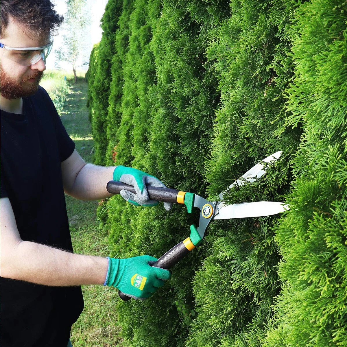 Taille-haie Panther 540 Mm, Sécateur Et Cisaille à Arbustes, Mesure En Acier Durable, Cartographié, Poignées Ergonomiques En Bois De Frêne, Très Bon Tranchant, Taille-haie De Jardin Professionnel 2 Taille-haie Panther 540 Mm, Sécateur Et Cisaille à Arbustes, Mesure En Acier Durable, Cartographié, Poignées Ergonomiques En Bois De Frêne, Très Bon Tranchant, Taille-haie De Jardin Professionnel – Image 2