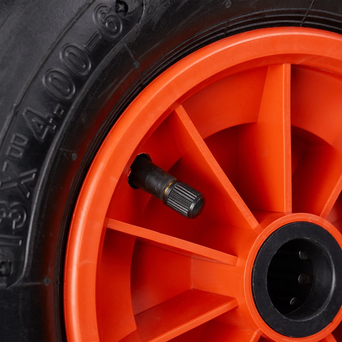 Relaxdays Wheelbarrow Wheel 4.00-6 - Roue De Secours Brouette - Pneu Pneumatique - Borne D'éclairage Noir-rouge 10 Relaxdays Wheelbarrow Wheel 4.00-6 - Roue De Secours Brouette - Pneu Pneumatique - Borne D'éclairage Noir-rouge – Image 10