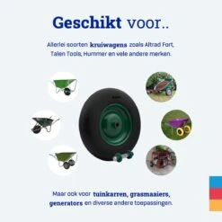 MESO Roue De Brouette Anti Fuite - 4.80/4.00-8 - Pneu Massief PU Avec Jante Métallique - Roue Anti-Fuite Avec Axe 130mm - Pneu De Brouette 4.80/400 Pour Brouette -Vendite Pelouse Pro 1200x1200 1155