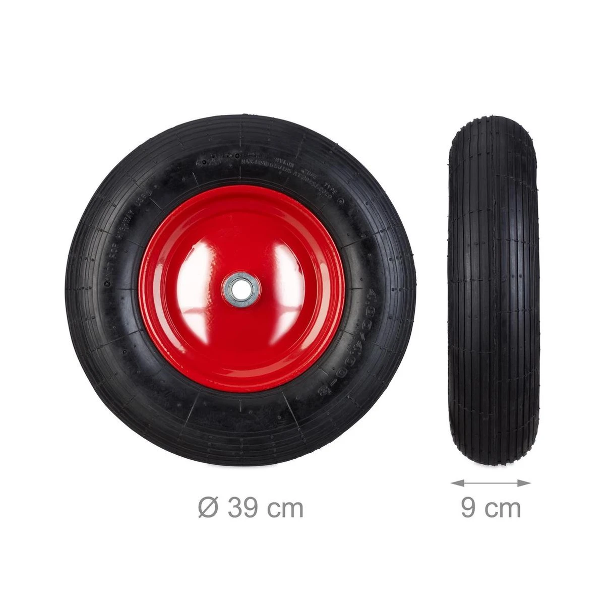 Relaxdays 2x Roue De Brouette 4.80 4.00-8 - Pneu De Secours Pneu Pneumatique - Jante En Acier - Pneu En Caoutchouc 2 Relaxdays 2x Roue De Brouette 4.80 4.00-8 - Pneu De Secours Pneu Pneumatique - Jante En Acier - Pneu En Caoutchouc – Image 2