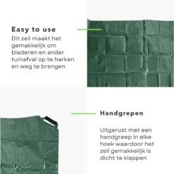 Cheqo® Bâche à Déchets De Jardin - Bâche - Sac à Déchets De Jardin - Bâche à Déchets De Jardin - Bâche De Construction - 150x150cm -Vendite Pelouse Pro 1200x1200 1223