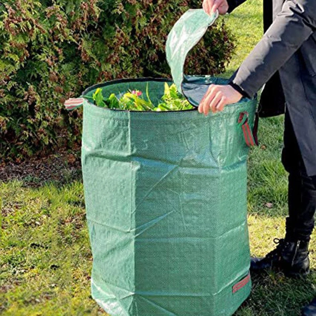 Nixnix - Sac à Déchets De Jardin - 1 Pièce - 280 Litres - 50 Kg - Big Bag - Pliable - Sac à Mauvaises Herbes - Sac à Feuilles - Déchets De Jardin - Déchets Verts 1 Nixnix - Sac à Déchets De Jardin - 1 Pièce - 280 Litres - 50 Kg - Big Bag - Pliable - Sac à Mauvaises Herbes - Sac à Feuilles - Déchets De Jardin - Déchets Verts