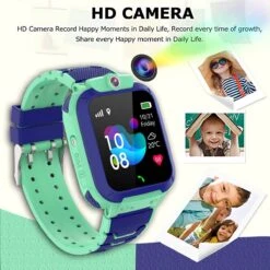 Cadeau FÊTE DES PÈRES - Cadeaux Papa - Montre GPS Enfant - Avec Appareil Photo Et Téléphone - Tracker Gps Enfants Chat Et Vélo - IP68 Étanche 2G Enfants Smart Watch Compatible Avec IOS Android, Avec -Vendite Pelouse Pro 1200x1200 1332