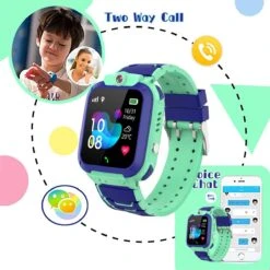 Cadeau FÊTE DES PÈRES - Cadeaux Papa - Montre GPS Enfant - Avec Appareil Photo Et Téléphone - Tracker Gps Enfants Chat Et Vélo - IP68 Étanche 2G Enfants Smart Watch Compatible Avec IOS Android, Avec -Vendite Pelouse Pro 1200x1200 1333