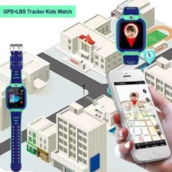 Cadeau FÊTE DES PÈRES - Cadeaux Papa - Montre GPS Enfant - Avec Appareil Photo Et Téléphone - Tracker Gps Enfants Chat Et Vélo - IP68 Étanche 2G Enfants Smart Watch Compatible Avec IOS Android, Avec -Vendite Pelouse Pro 1200x1200 1334