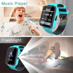 Cadeau FÊTE DES PÈRES - Cadeaux Papa - GPS Smartwatch Tracker - Étanche IP68 Pour Enfants - Smartwatch Pour Enfants Avec Fonction LBS SOS - Téléphone Mobile Écran Tactile Appel Vocal Chat Digi -Vendite Pelouse Pro 1200x1200 1336