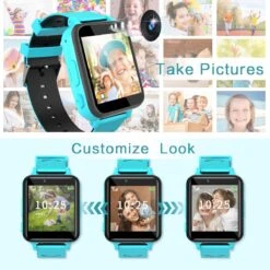 Cadeau FÊTE DES PÈRES - Cadeaux Papa - GPS Smartwatch Tracker - Étanche IP68 Pour Enfants - Smartwatch Pour Enfants Avec Fonction LBS SOS - Téléphone Mobile Écran Tactile Appel Vocal Chat Digi -Vendite Pelouse Pro 1200x1200 1337