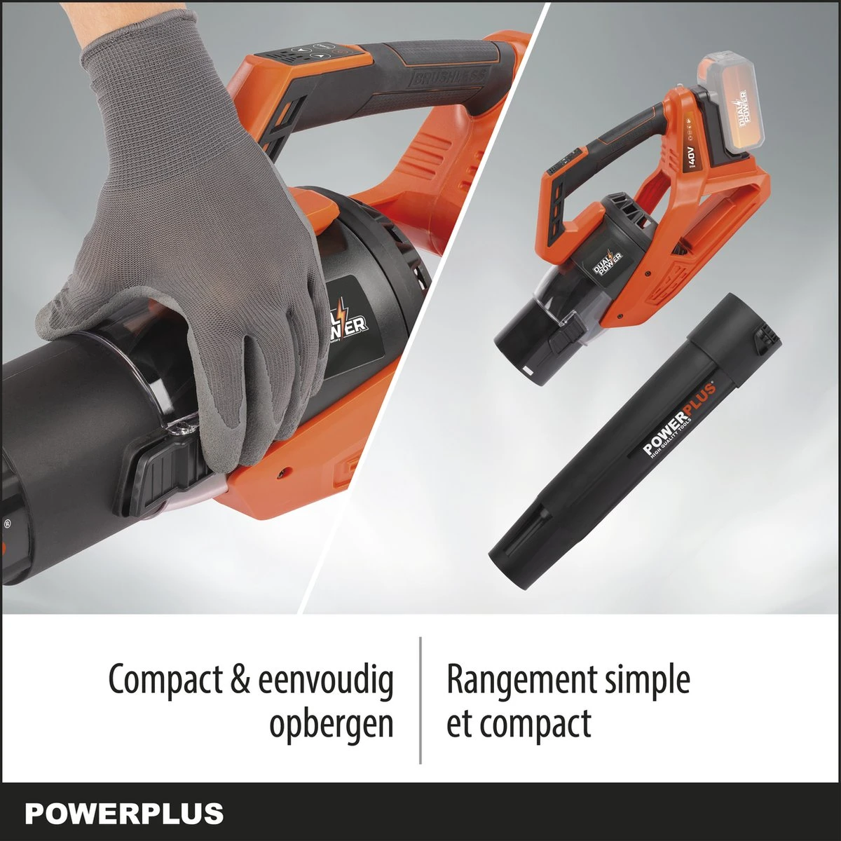 Souffleur De Feuilles Powerplus Dual Power POWDPGSET31 - 40V - Avec Batterie 40 V Et Chargeur 2 Souffleur De Feuilles Powerplus Dual Power POWDPGSET31 - 40V - Avec Batterie 40 V Et Chargeur – Image 2