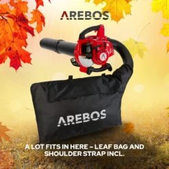 Aspirateur à Feuilles à Essence AREBOS Souffleur à Feuilles Déchiqueteuse à Feuilles 700W Inc. Sac De Collecte 45L 7500 Tr/min -Vendite Pelouse Pro 1200x1200 1444
