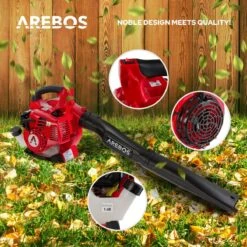 Aspirateur à Feuilles à Essence AREBOS Souffleur à Feuilles Déchiqueteuse à Feuilles 700W Inc. Sac De Collecte 45L 7500 Tr/min -Vendite Pelouse Pro 1200x1200 1447