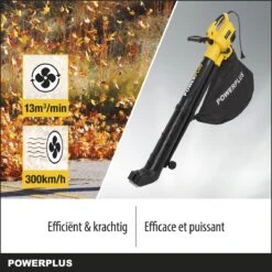 Souffleur à Feuilles Powerplus POWXG4038 - 3300W - Soufflage / Aspiration / Déchiquetage - Avec Sac De Collecte De 45L -Vendite Pelouse Pro 1200x1200 1520