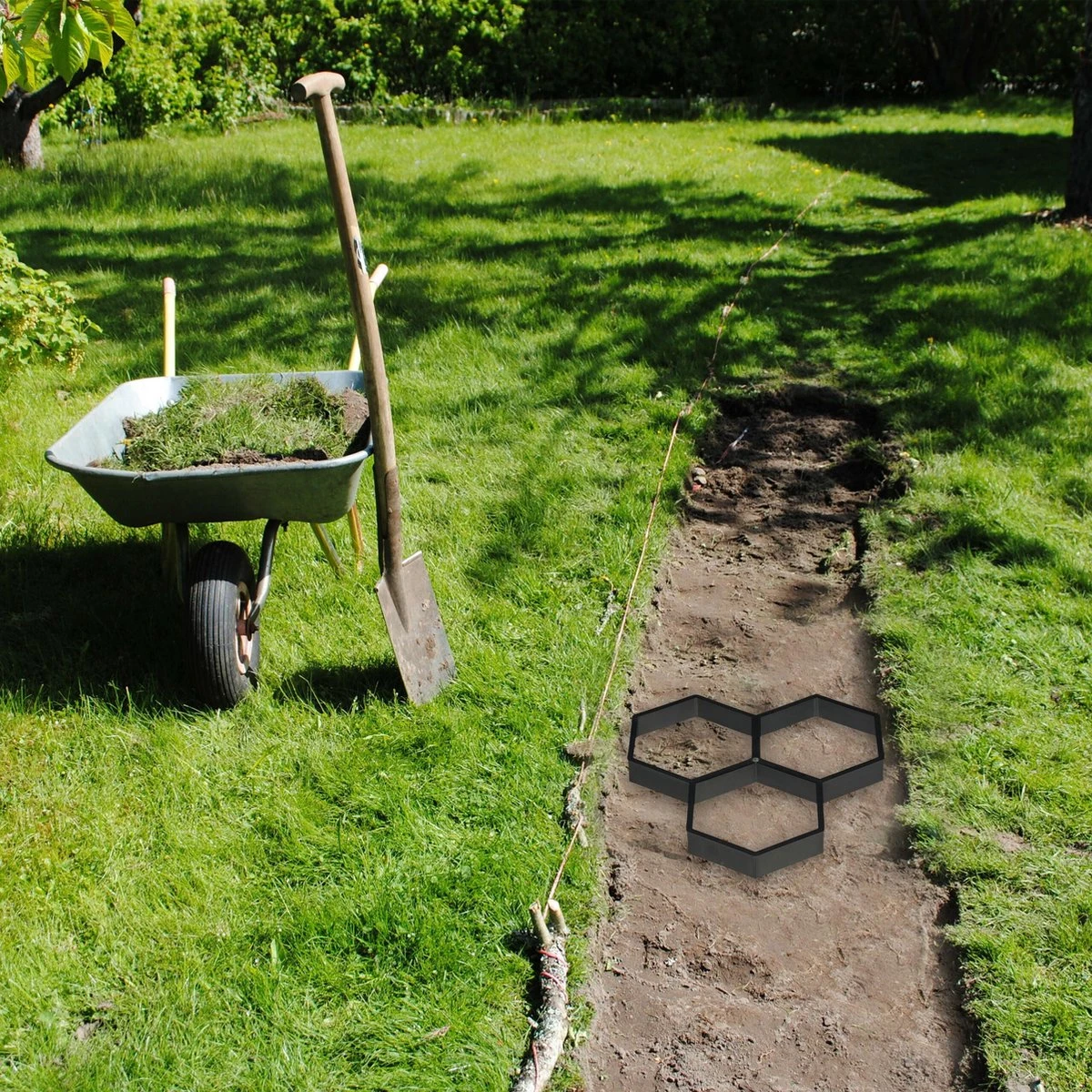 Relaxdays 4 X Chemin De Jardin Moule Béton - Moule De Trottoir Ornemental - Moule De Carrelage De Jardin - Moule à Béton - Moule 2 Relaxdays 4 X Chemin De Jardin Moule Béton - Moule De Trottoir Ornemental - Moule De Carrelage De Jardin - Moule à Béton - Moule – Image 2