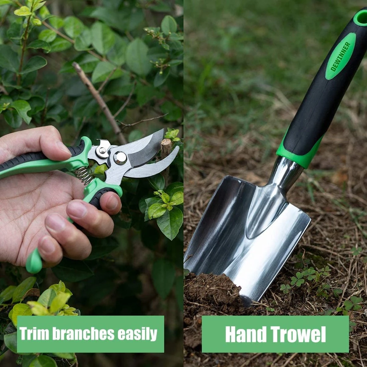 TrueForYou - Set D'outils De Jardin , Kit Cadeau D'outils à Main, Repiquage De Jardinage En Plein Air Pour Jardinier, Avec Sac De Maintien Robuste Pour Le Stockage 2 TrueForYou - Set D'outils De Jardin , Kit Cadeau D'outils à Main, Repiquage De Jardinage En Plein Air Pour Jardinier, Avec Sac De Maintien Robuste Pour Le Stockage – Image 2