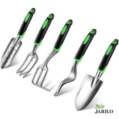 Ensemble D' Outils De Jardin Jarilo - 5 Pièces - Pelle à Plantes - Pelle De Jardin - Râteau De Jardin - Fourche De Jardin - Désherbeur