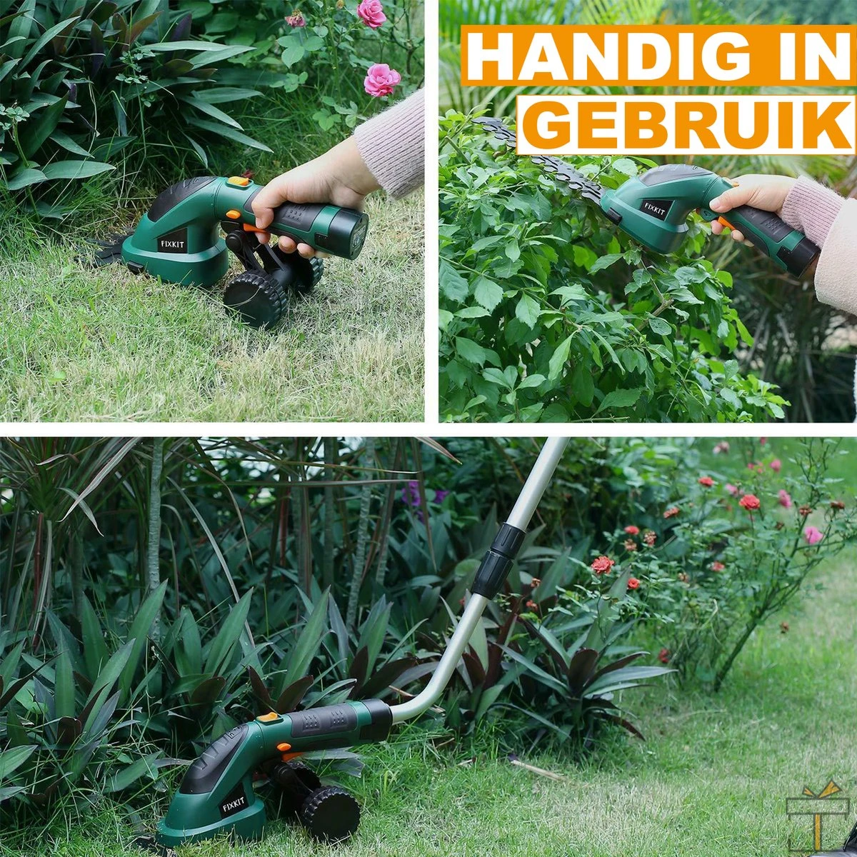 Taille-haie électrique Happyment - Avec Batterie - 3en1 - Coupe-branches - Sans Fil - Télescopique - Acier 2 Taille-haie électrique Happyment - Avec Batterie - 3en1 - Coupe-branches - Sans Fil - Télescopique - Acier – Image 2