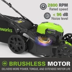 Tondeuse à Batterie Greenworks 40 Volt Avec Batteries Et Chargeur GD40LM46SPK4X -Vendite Pelouse Pro 1200x1200 252