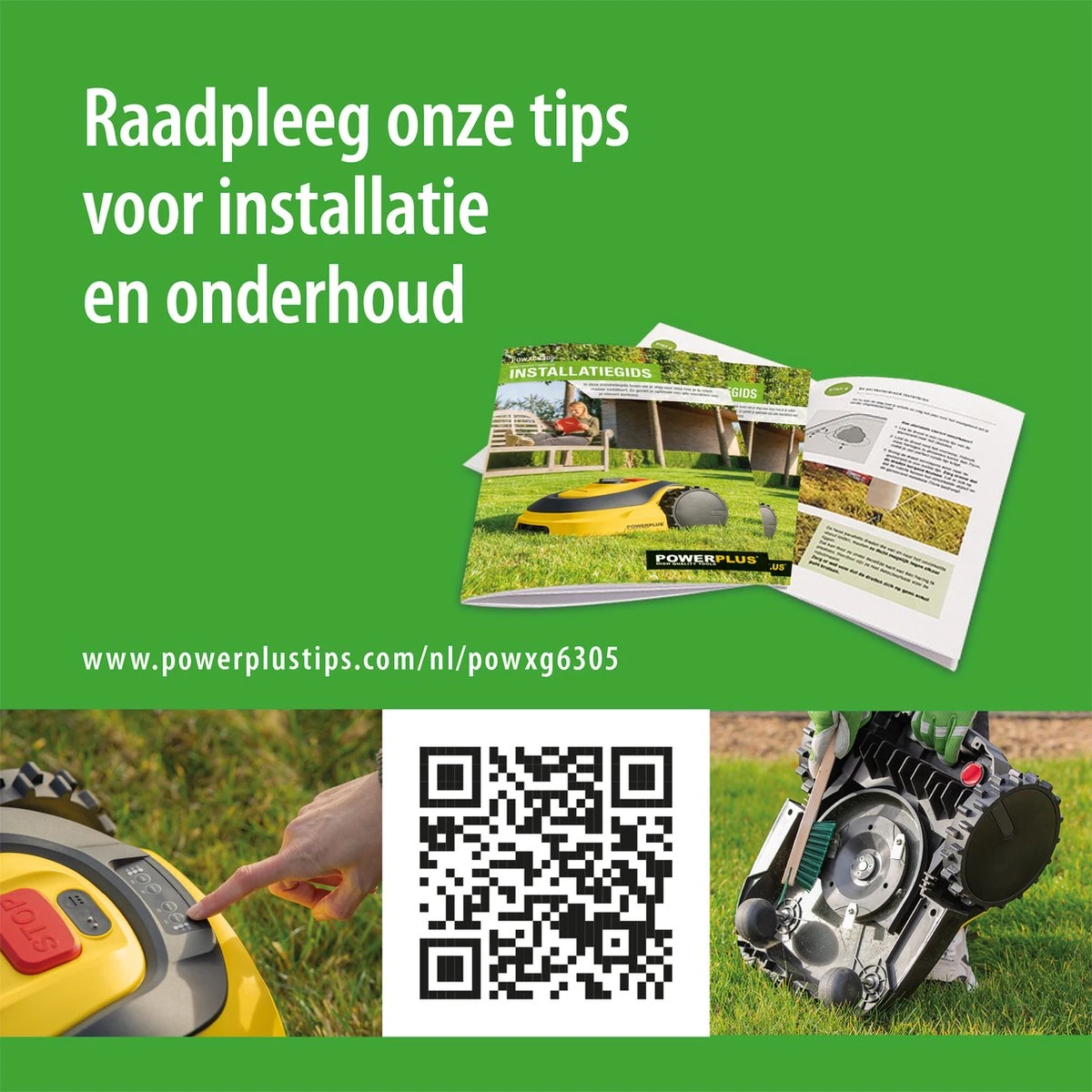 Tondeuse Robot Powerplus POWXG6305 - 18V - Pour Pelouses Jusqu'à Environ 500m² - Largeur De Coupe 180mm - Incl. Borne De Recharge Et Accessoires 4 Tondeuse Robot Powerplus POWXG6305 - 18V - Pour Pelouses Jusqu'à Environ 500m² - Largeur De Coupe 180mm - Incl. Borne De Recharge Et Accessoires – Image 4