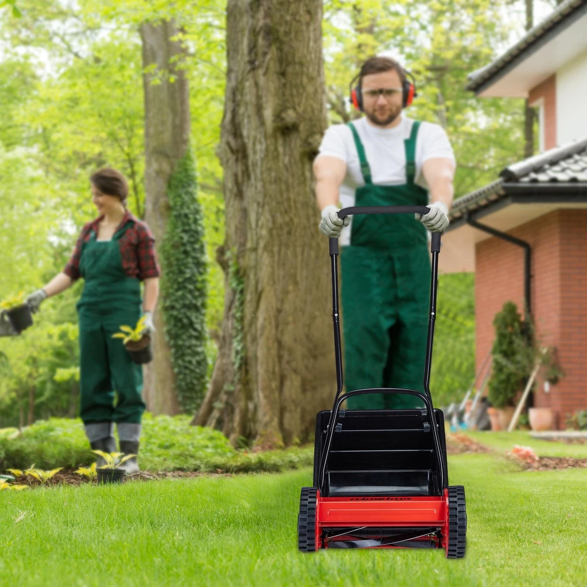 Tondeuse à Gazon Relaxdays Avec Collecteur - Tondeuse à Gazon Manuelle - Tondeuse à Bobine - Tondeuse à Gazon 4 Tondeuse à Gazon Relaxdays Avec Collecteur - Tondeuse à Gazon Manuelle - Tondeuse à Bobine - Tondeuse à Gazon – Image 4