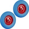 Relaxdays 2x Roue De Brouette Caoutchouc - Roue De Wagon Avec Essieu - Pneu Anti-crevaison Jante Acier Bleu