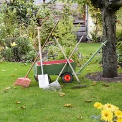 Relaxdays 1x Roue De Brouette 4.00-6 - Caoutchouc Plein - Roue De Secours Anti-crevaison PU - Adaptateurs Bleu -Vendite Pelouse Pro 1200x1200 571