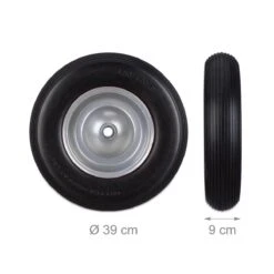 Roue De Brouette Relaxdays 4.80 4.00-8 - Roue De Secours - Pneu En Caoutchouc - Chariot De Roue De Diable Noir-gris -Vendite Pelouse Pro 1200x1200 628