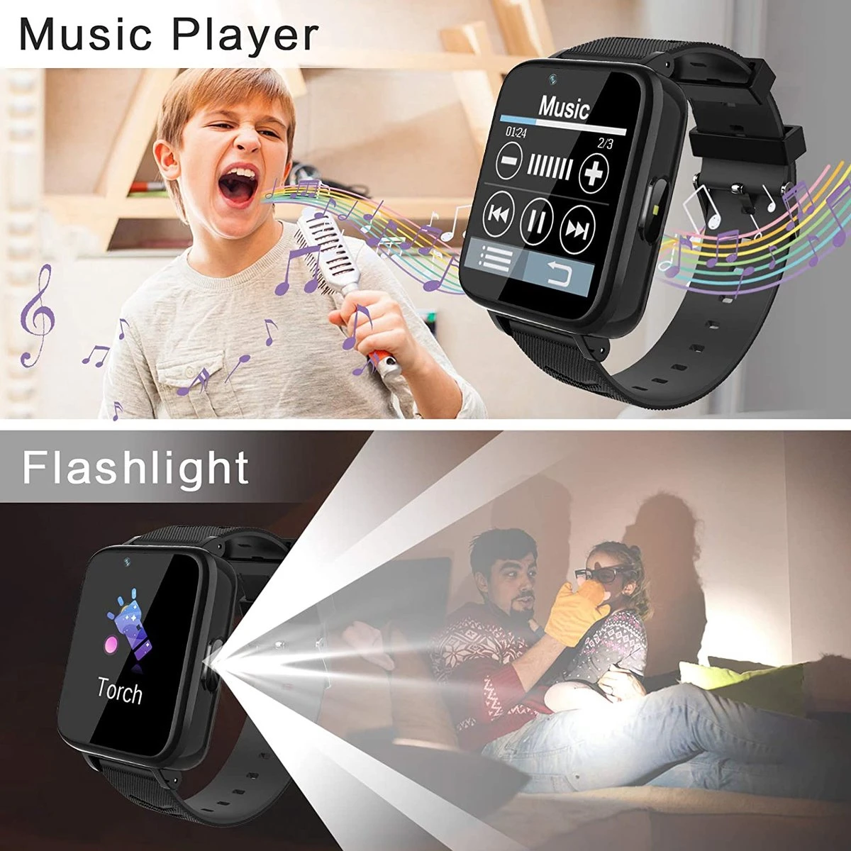 Cadeau FÊTE DES PÈRES - Cadeaux Papa - Smartwatch Avec GPS Pour Enfants, Montre Téléphone Pour Filles Et Garçons, écran Tactile Avec Lecteur De Musique, Jeux, Appareil Photo, Lampe De Poche Et Réveil, Smartwatch Pour 10 Cadeau FÊTE DES PÈRES - Cadeaux Papa - Smartwatch Avec GPS Pour Enfants, Montre Téléphone Pour Filles Et Garçons, écran Tactile Avec Lecteur De Musique, Jeux, Appareil Photo, Lampe De Poche Et Réveil, Smartwatch Pour – Image 10