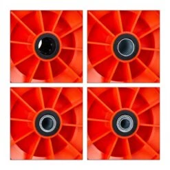 Roue De Brouette Relaxdays Anti Crevaison - 4.00-6 - Roue De Secours - PU - Complète - 3 Adaptateurs Noir-rouge -Vendite Pelouse Pro 1200x1200 702