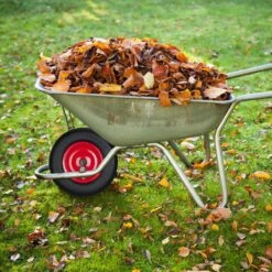 Roue De Brouette Relaxdays Anti Crevaison - 4.80 4.00-8 - 3 Adaptateurs - Jante Acier - Complet Noir-rouge -Vendite Pelouse Pro 1200x1200 726