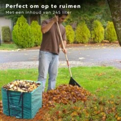 Cheqo® Sac à Déchets De Jardin Carré - Sac à Déchets De Jardin - Poubelle De Jardin - Sac à Mauvaises Herbes - Jardinage - Sac à Déchets Verts - 245 Litres -Vendite Pelouse Pro 1200x1200 755