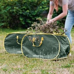 Hoberg Sacs De Jardinage | 2 X 333 Litres à Montage Automatique, Verrouillables, Robustes, 3 Poignées De Transport | Hydrofuge, Stable Et Peu Encombrant à Ranger [capacité De Charge 45 Kg, Polyester Oxford 600D] -Vendite Pelouse Pro 1200x1200 776