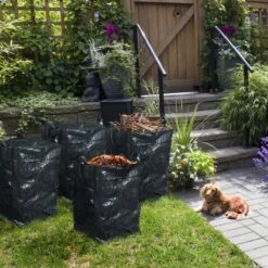 Sac à Déchets De Jardin Relaxdays - Lot De 4 - 200 Litres - Sac De Jardin - Sac à Feuilles Pliable - étanche -Vendite Pelouse Pro 1200x1200 779
