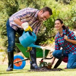 Roue De Brouette Relaxdays 4.80/4.00-8 - Pneu De Secours Anti-crevaison En Caoutchouc - Jante En Acier - Bleu -Vendite Pelouse Pro 1200x1200 807