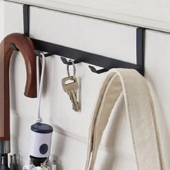 Porte-manteau Suspendu - Porte-manteau - Porte-manteau Avec 5 Crochet De Porte - Accroche-porte - Porte-manteau Pour Serviette Et Vêtements - Accessoires Pour La Maison - Accessoires De Maison - Zwart -Vendite Pelouse Pro 1200x1200 841