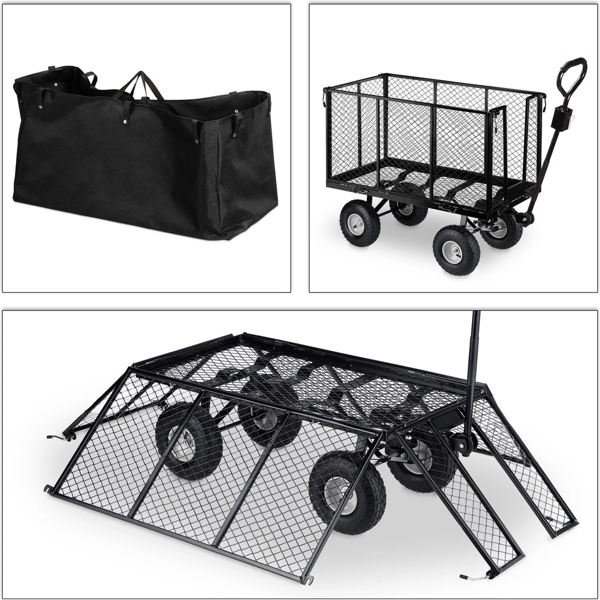 Pneumatiques De Charrette à Bras Relaxdays - 500 Kg - Chariot De Transport - Chariot De Jardin - Grande Charrette à Bras 4 Pneumatiques De Charrette à Bras Relaxdays - 500 Kg - Chariot De Transport - Chariot De Jardin - Grande Charrette à Bras – Image 4