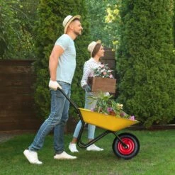 Roue De Brouette Relaxdays 4.80 4.00-8 - Roue De Secours Brouette - Pneu Pneumatique - Avec Adaptateurs Zwart - Gris -Vendite Pelouse Pro 1200x1200 948